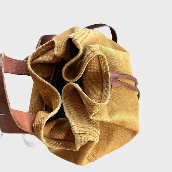 Madewell Canvas Leather Backpack Butterfly Floral Patch Drawstring Bag main image 13